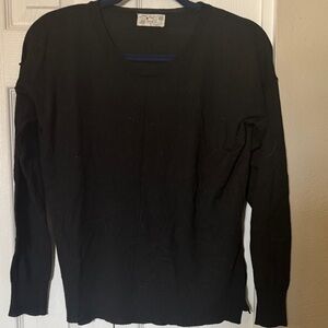 Classic Black Crew Neck Sweater for Women